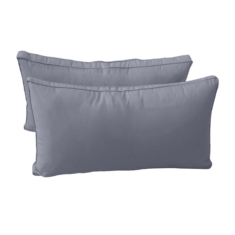 STYLE 2 - Outdoor Daybed Mattress Bolster Backrest Pillow Cushion Queen Size |COVERS ONLY|
