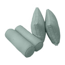 STYLE 2 Pillow & Bolster Cushion for Outdoor Indoor Daybed Porch Swing Bed Twin Size | COVERS ONLY |