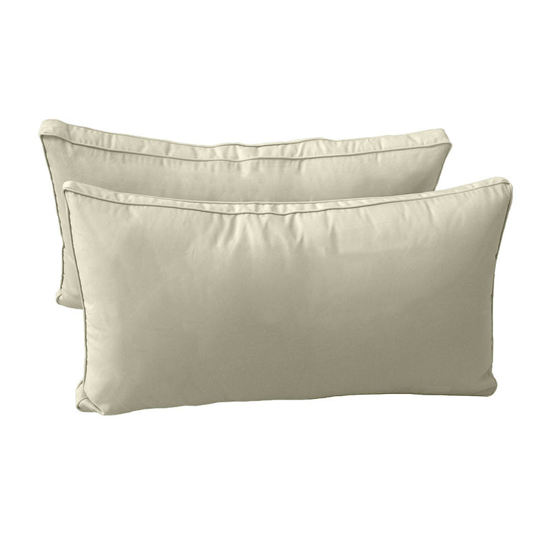 STYLE 2 Pillow & Bolster Cushion for Outdoor Indoor Daybed Porch Swing Bed Full Size | COVERS ONLY |