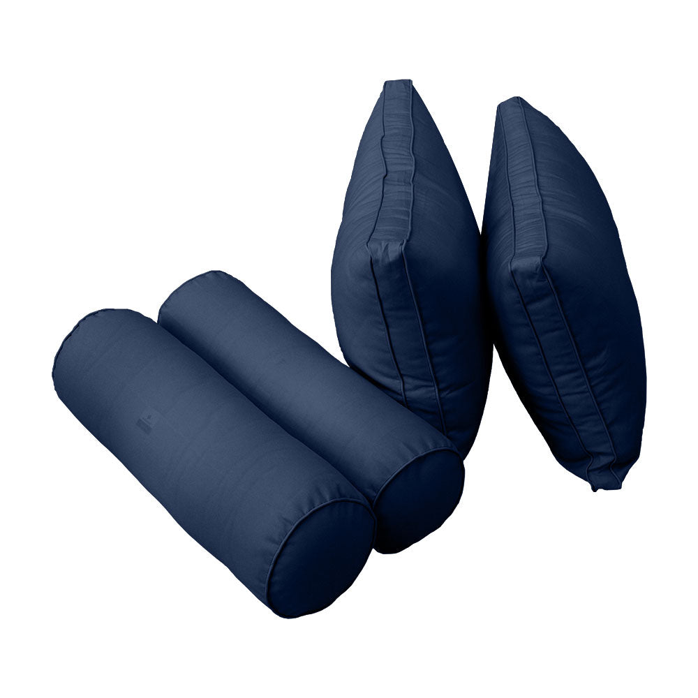 STYLE 2 - Mattress & Pillow Bolster Cushion Cover and Insert for Outdoor Indoor Daybed Porch Swing Bed Crib Size