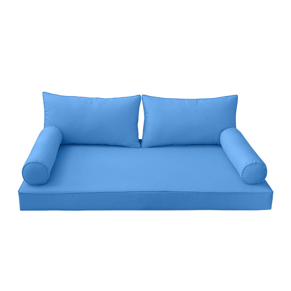 STYLE 2 - Mattress & Pillow Bolster Cushion Cover and Insert for Outdoor Indoor Daybed Porch Swing Bed Crib Size