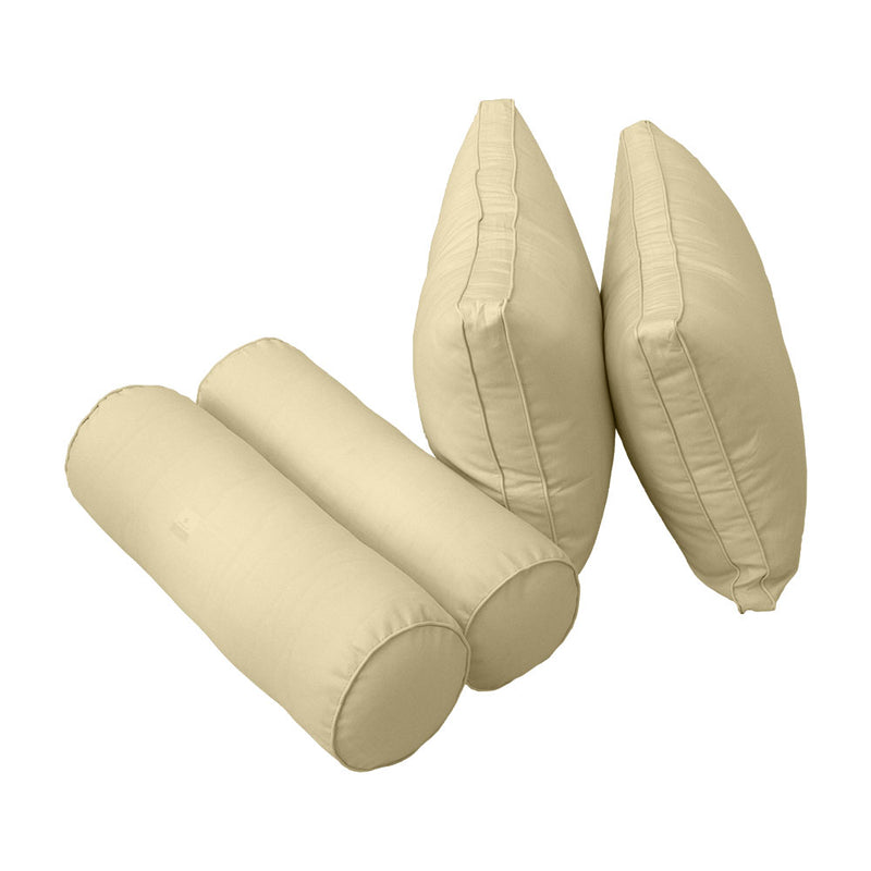 STYLE 2 - Outdoor Daybed Bolster Backrest Pillow Cushion Twin Size |COVERS ONLY|
