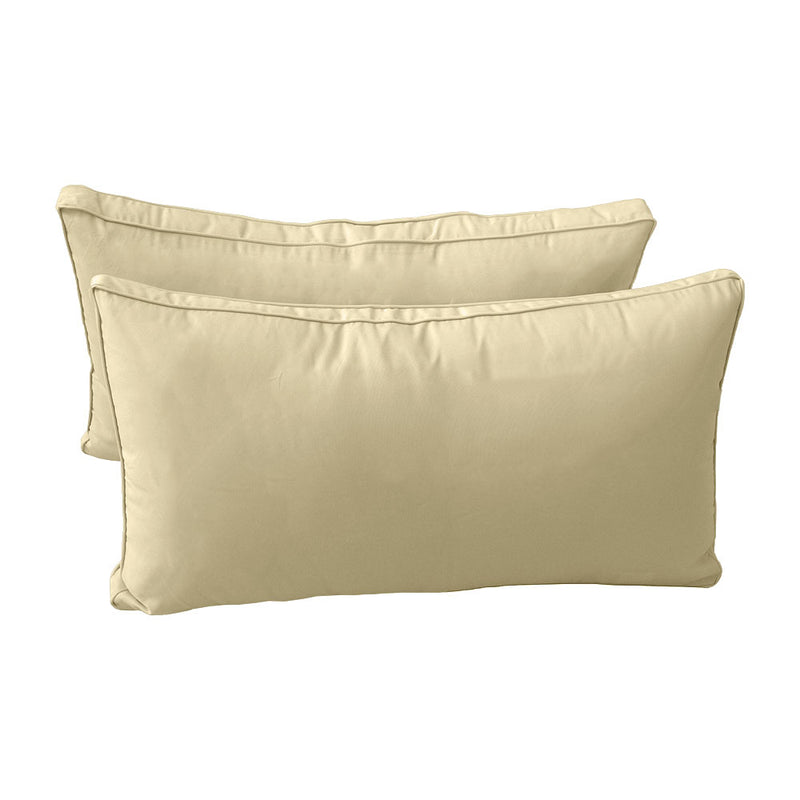 STYLE 2 - Mattress & Pillow Bolster Cushion for Outdoor Indoor Daybed Porch Swing Bed Twin Size | COVERS ONLY |