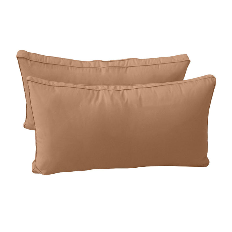 STYLE 2 - Mattress & Pillow Bolster Cushion for Outdoor Indoor Daybed Porch Swing Bed Crib Size | COVERS ONLY |