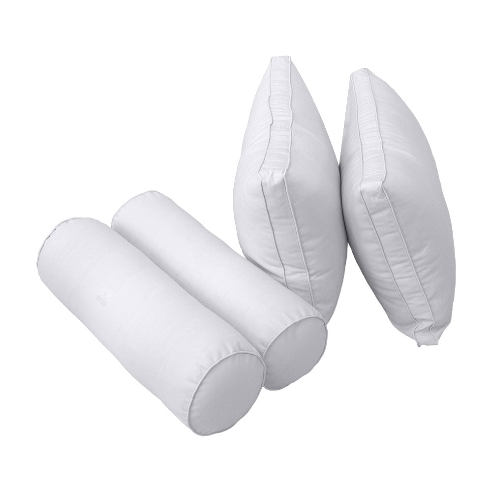 STYLE 2 - Mattress & Pillow Bolster Cushion Cover and Insert for Outdoor Indoor Daybed Porch Swing Bed Crib Size