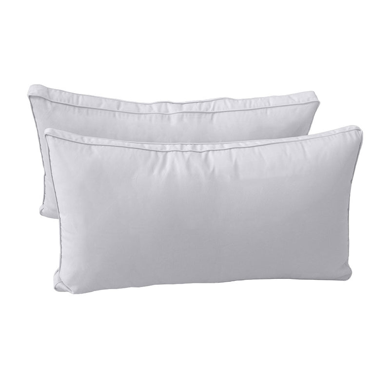 STYLE 2 Pillow & Bolster Cushion for Outdoor Indoor Daybed Porch Swing Bed Full Size | COVERS ONLY |