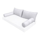STYLE 2 - Pillow & Bolster Cushion for Outdoor Indoor Daybed Porch Swing Bed Crib Size | COVERS ONLY |
