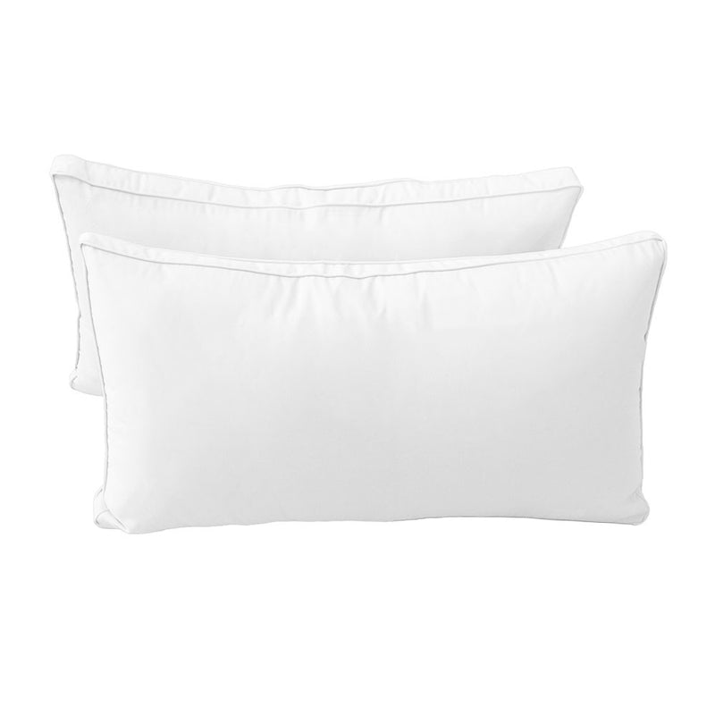 STYLE 2 Pillow & Bolster Cushion for Outdoor Indoor Daybed Porch Swing Bed Full Size | COVERS ONLY |