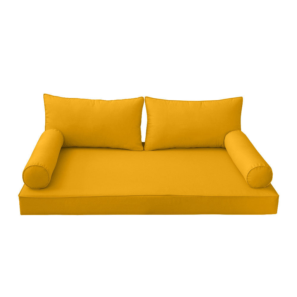 STYLE 2 - Mattress & Pillow Bolster Cushion Cover and Insert for Outdoor Indoor Daybed Porch Swing Bed Crib Size