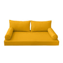 STYLE 2 - Mattress & Pillow Bolster Cushion for Outdoor Indoor Daybed Porch Swing Bed Twin-XL Size | COVERS ONLY |