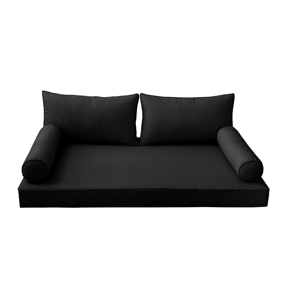 STYLE 2 - Mattress & Pillow Bolster Cushion Cover and Insert for Outdoor Indoor Daybed Porch Swing Bed Crib Size
