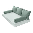 STYLE 3 Pillow & Bolster Cushion for Outdoor Indoor Daybed Porch Swing Bed Full Size | COVERS ONLY |