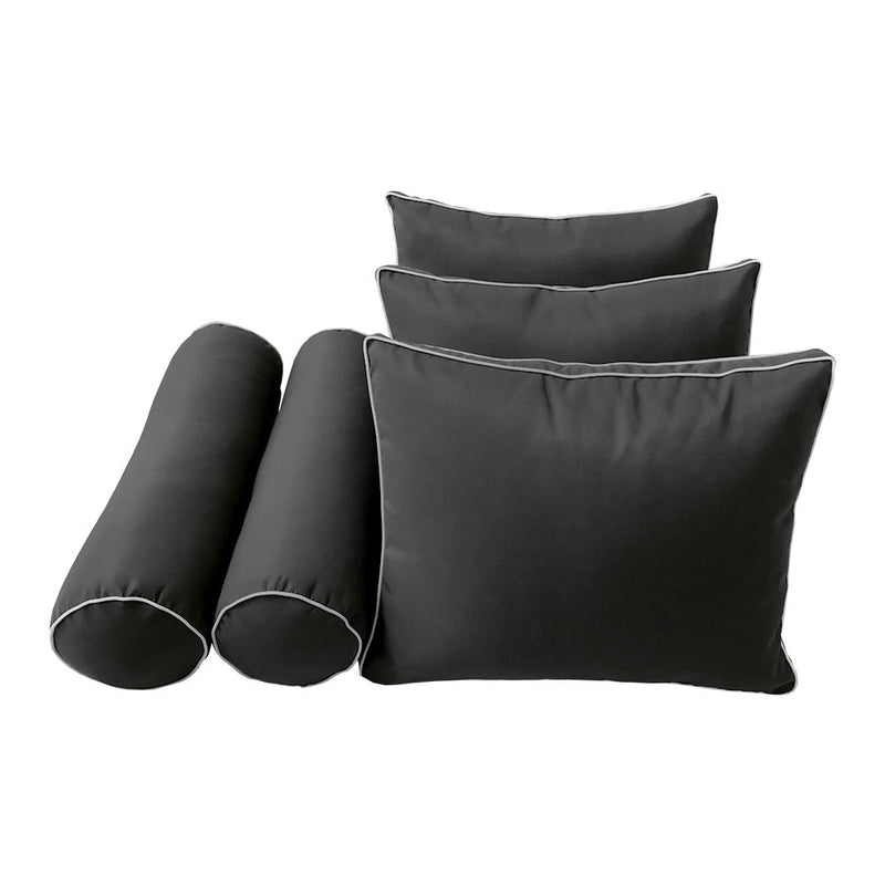 STYLE 3 - Outdoor Daybed Cover Mattress Cushion Pillow Insert Twin Size