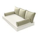 STYLE 3 Pillow & Bolster Cushion for Outdoor Indoor Daybed Porch Swing Bed Full Size | COVERS ONLY |