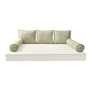 STYLE 3 Pillow & Bolster Cushion for Outdoor Indoor Daybed Porch Swing Bed Queen Size | COVERS ONLY |