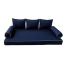 STYLE 3 - Outdoor Daybed Cover Mattress Cushion Pillow Insert Twin-XL Size