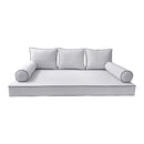 STYLE 3 - Outdoor Daybed Cover Mattress Cushion Pillow Insert Twin Size