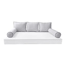 STYLE 3 Pillow & Bolster Cushion for Outdoor Indoor Daybed Porch Swing Bed Twin Size | COVERS ONLY |