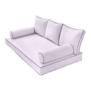 STYLE 3 - Mattress & Pillow Bolster Cushion for Outdoor Indoor Daybed Porch Swing Bed Crib Size | COVERS ONLY |