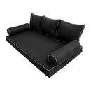 STYLE 3 - Mattress & Pillow Bolster Cushion for Outdoor Indoor Daybed Porch Swing Bed Twin-XL Size | COVERS ONLY |