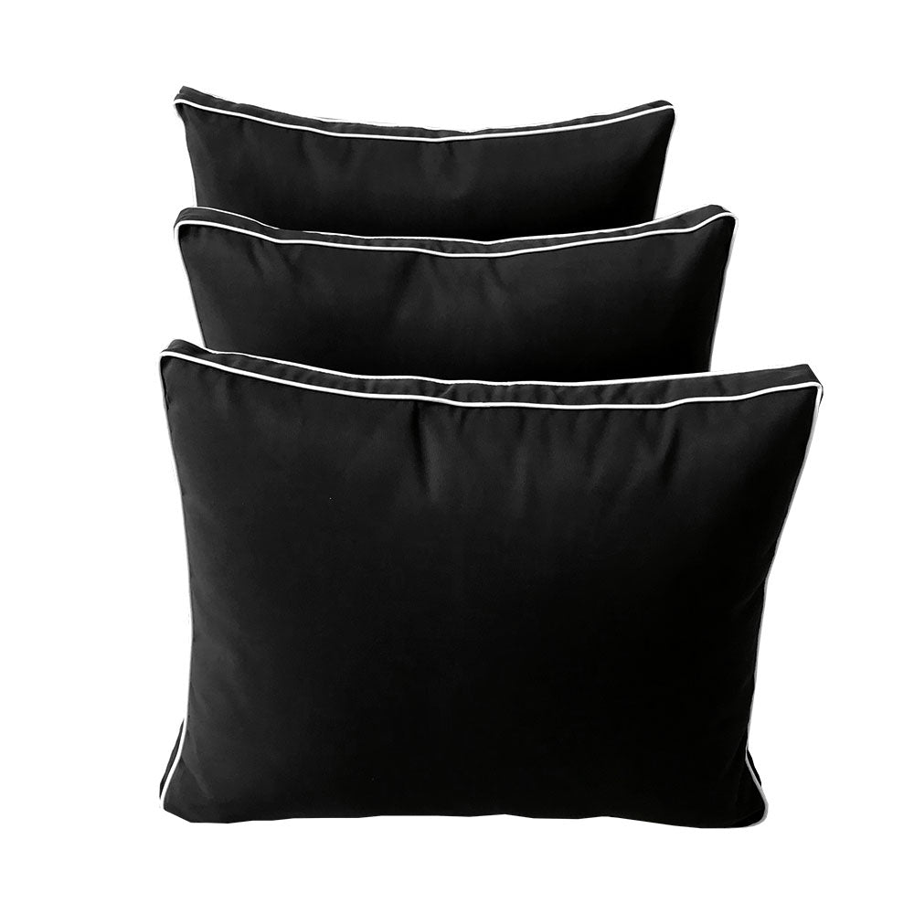 STYLE 3 - Mattress & Pillow Bolster Cushion Cover and Insert for Outdoor Indoor Daybed Porch Swing Bed Twin-XL Size
