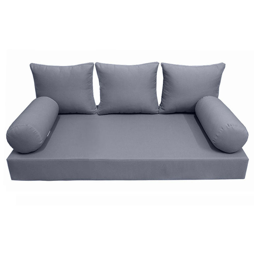 STYLE 3 - Mattress & Pillow Bolster Cushion Cover and Insert for Outdoor Indoor Daybed Porch Swing Bed Crib Size