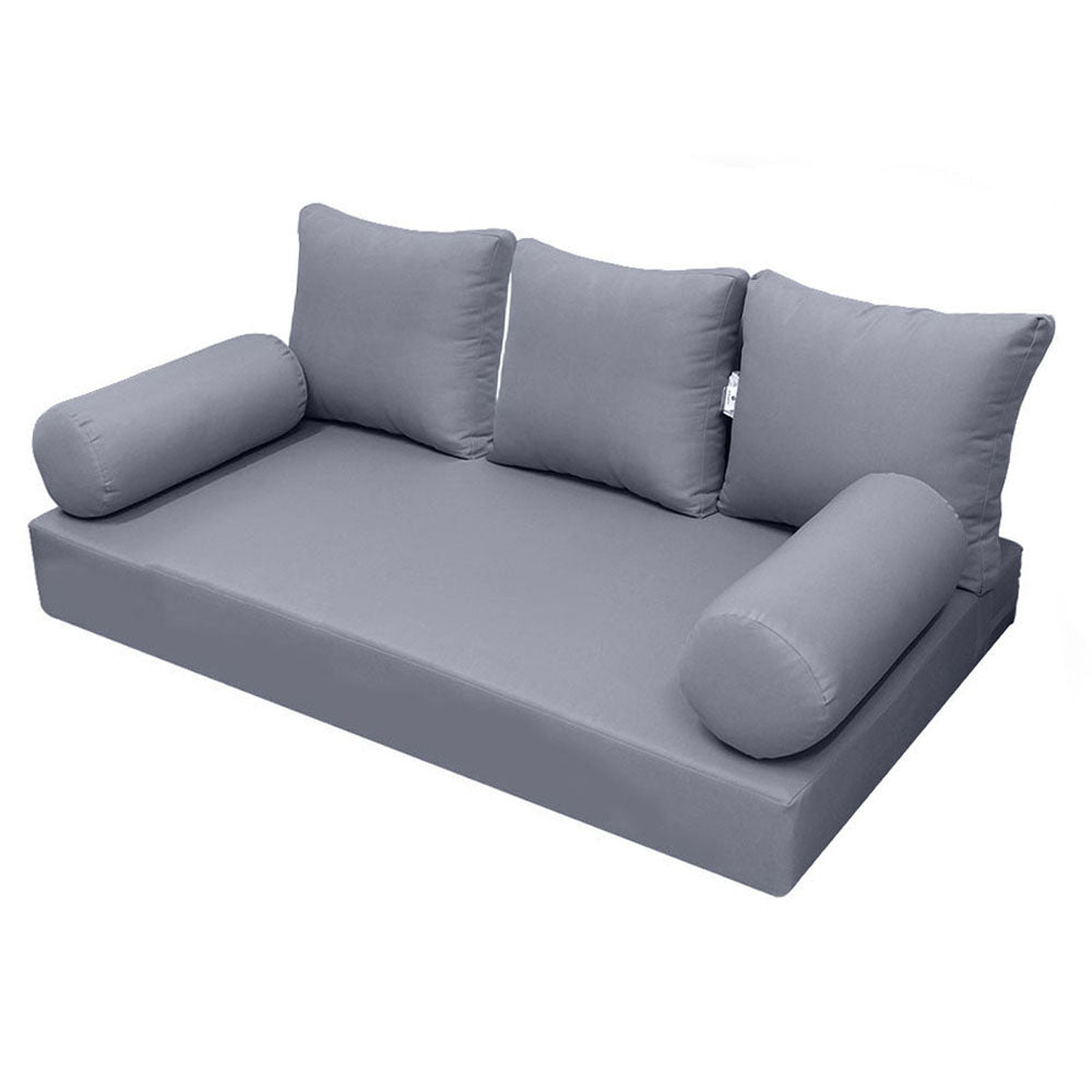 STYLE 3 - Mattress & Pillow Bolster Cushion Cover and Insert for Outdoor Indoor Daybed Porch Swing Bed Crib Size
