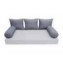 STYLE 3 Pillow & Bolster Cushion for Outdoor Indoor Daybed Porch Swing Bed Crib Size | COVERS ONLY |