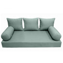 STYLE 3 - Mattress & Pillow Bolster Cushion for Outdoor Indoor Daybed Porch Swing Bed Twin-XL Size | COVERS ONLY |