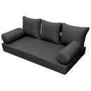 STYLE 3 - Mattress & Pillow Bolster Cushion for Outdoor Indoor Daybed Porch Swing Bed Twin Size | COVERS ONLY |