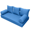 STYLE 3 - Mattress & Pillow Bolster Cushion for Outdoor Indoor Daybed Porch Swing Bed Twin Size | COVERS ONLY |