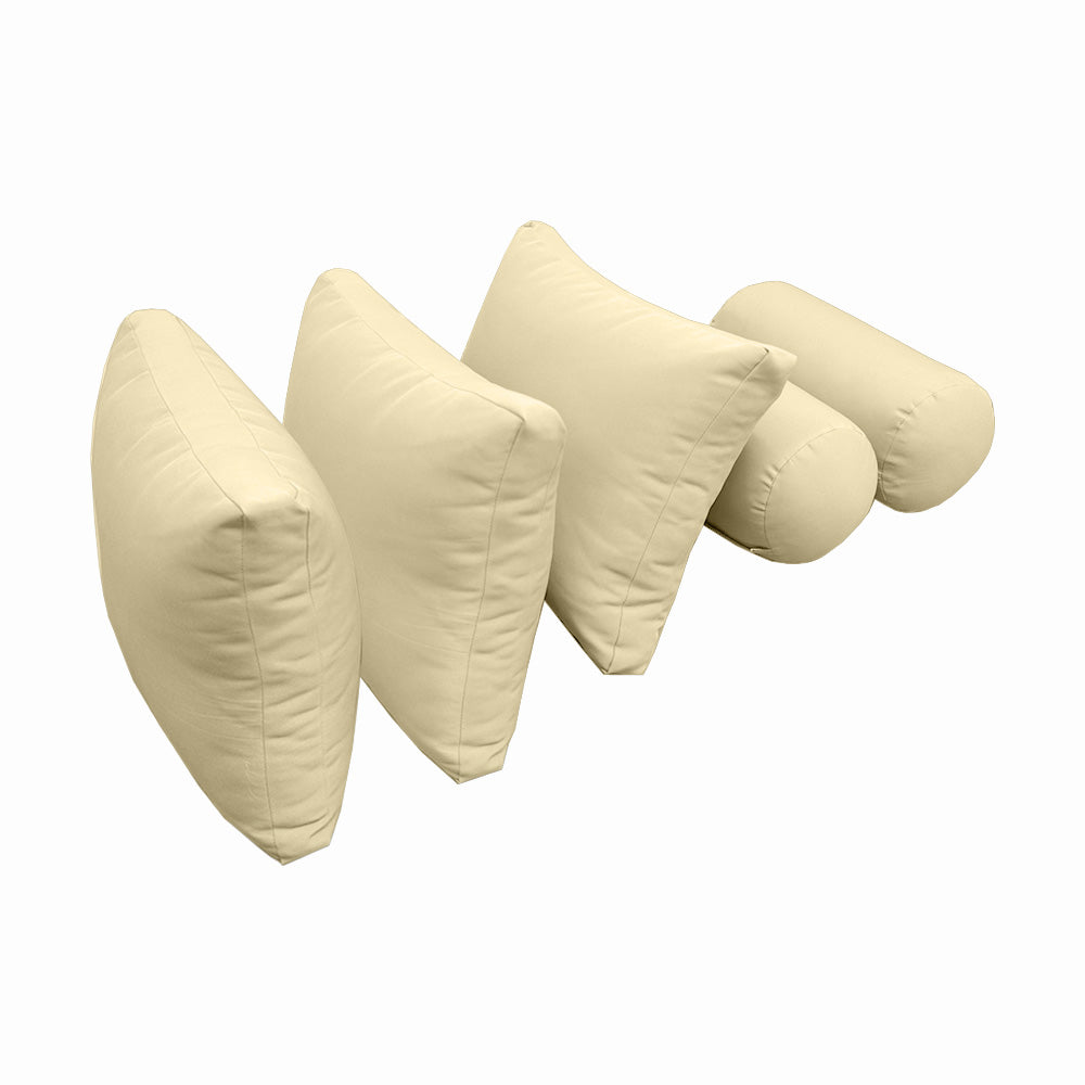 STYLE 3 - Mattress & Pillow Bolster Cushion Cover and Insert for Outdoor Indoor Daybed Porch Swing Bed Crib Size