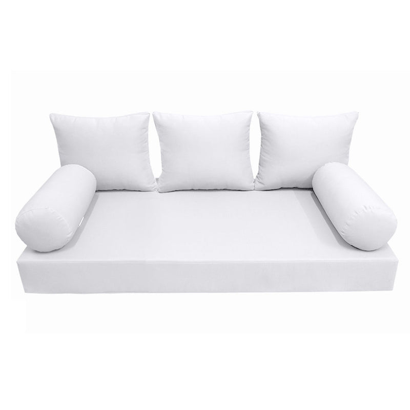 STYLE 3 - Outdoor Daybed Mattress Bolster Backrest Pillow Cushion Twin-XL Size |COVERS ONLY|