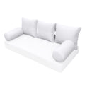 STYLE 3 Pillow & Bolster Cushion for Outdoor Indoor Daybed Porch Swing Bed Queen Size | COVERS ONLY |