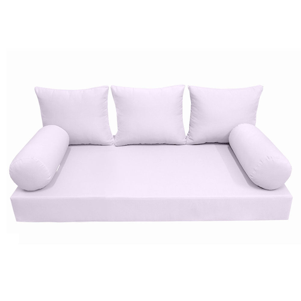STYLE 3 - Mattress & Pillow Bolster Cushion Cover and Insert for Outdoor Indoor Daybed Porch Swing Bed Crib Size