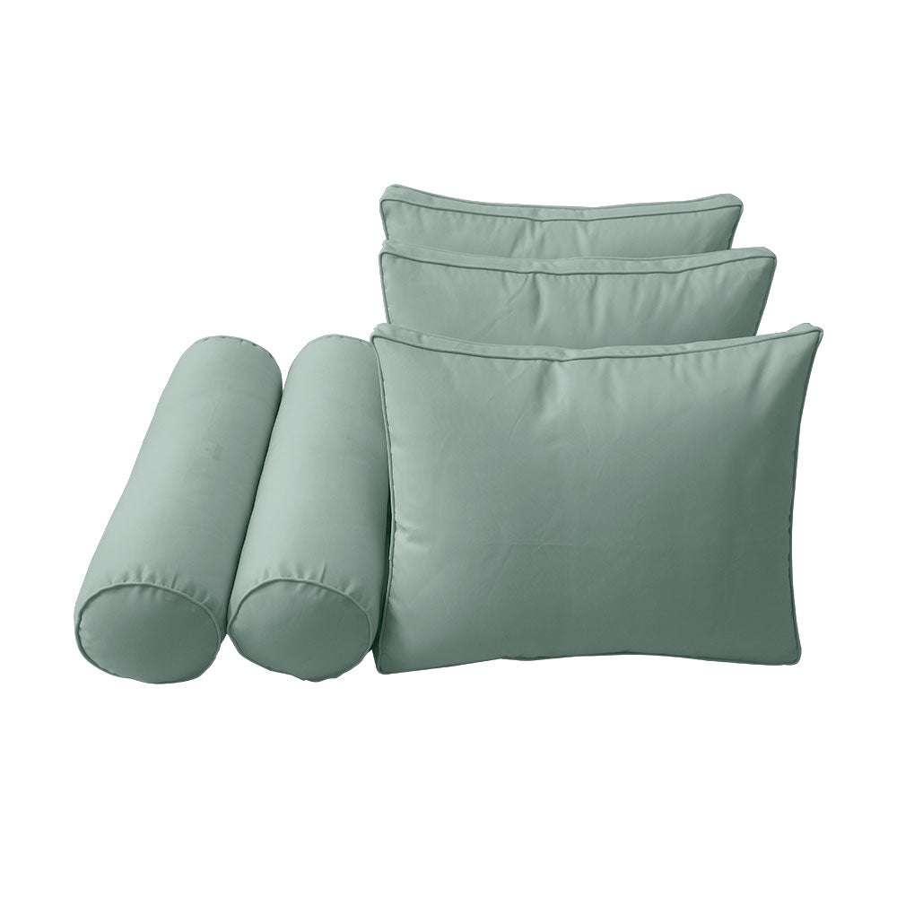 STYLE 3 - Mattress & Pillow Bolster Cushion Cover and Insert for Outdoor Indoor Daybed Porch Swing Bed Crib Size