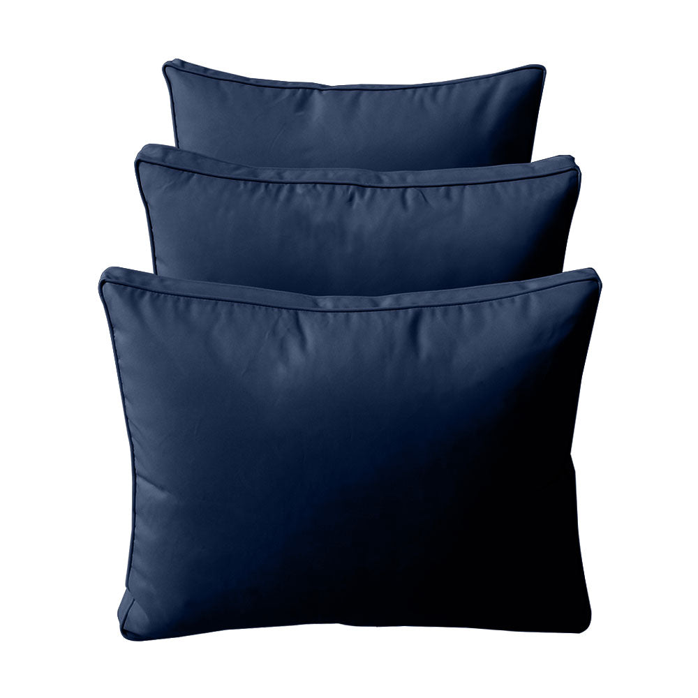 STYLE 3 - Mattress & Pillow Bolster Cushion Cover and Insert for Outdoor Indoor Daybed Porch Swing Bed Twin-XL Size