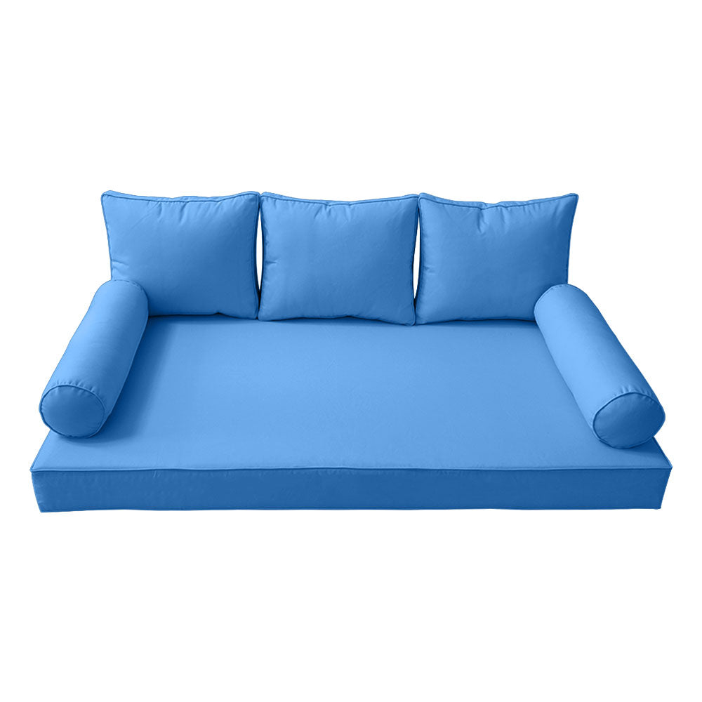 STYLE 3 - Mattress & Pillow Bolster Cushion Cover and Insert for Outdoor Indoor Daybed Porch Swing Bed Twin-XL Size