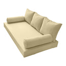 STYLE 3 - Mattress & Pillow Bolster Cushion for Outdoor Indoor Daybed Porch Swing Bed Full Size | COVERS ONLY |