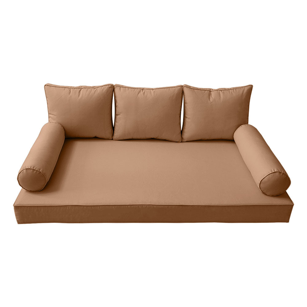 STYLE 3 - Mattress & Pillow Bolster Cushion Cover and Insert for Outdoor Indoor Daybed Porch Swing Bed Crib Size