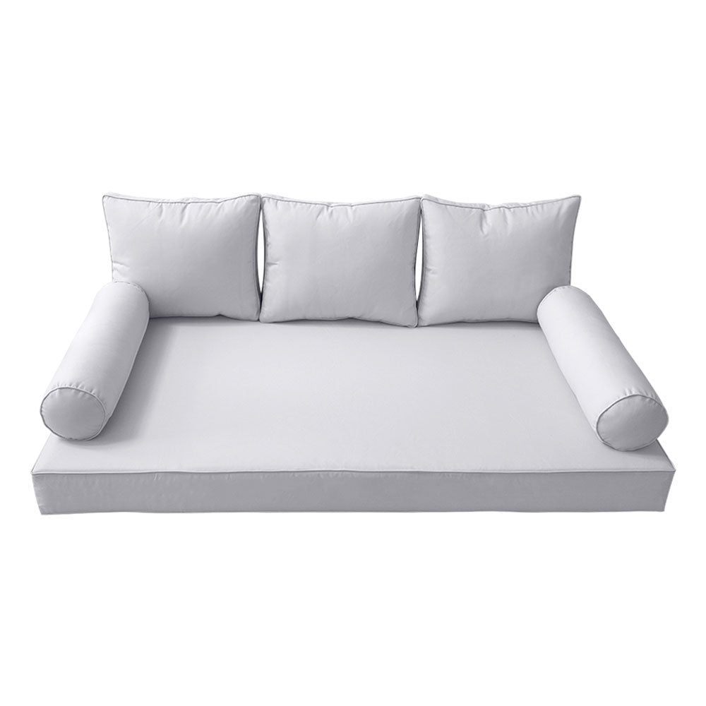 STYLE 3 - Mattress & Pillow Bolster Cushion Cover and Insert for Outdoor Indoor Daybed Porch Swing Bed Crib Size