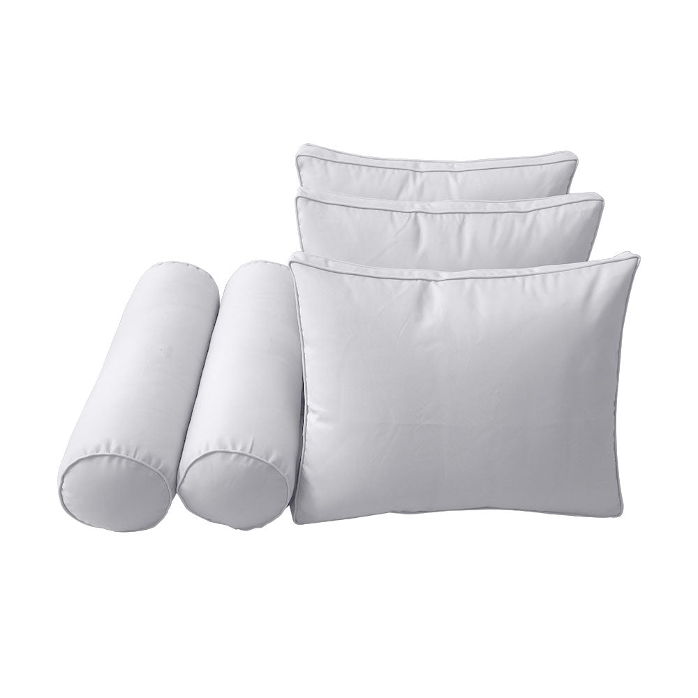 STYLE 3 - Mattress & Pillow Bolster Cushion Cover and Insert for Outdoor Indoor Daybed Porch Swing Bed Twin-XL Size