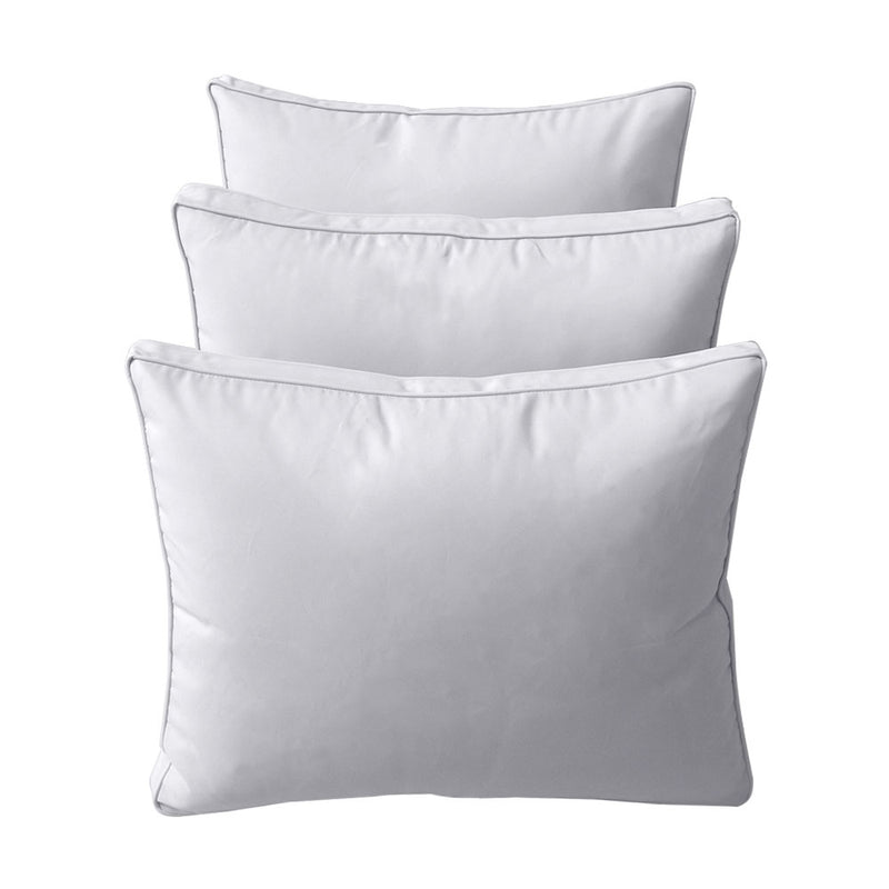 STYLE 3 - Mattress & Pillow Bolster Cushion for Outdoor Indoor Daybed Porch Swing Bed Queen Size | COVERS ONLY |