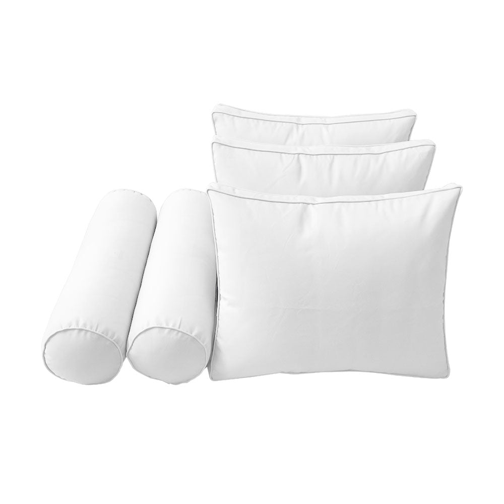 STYLE 3 - Mattress & Pillow Bolster Cushion Cover and Insert for Outdoor Indoor Daybed Porch Swing Bed Crib Size