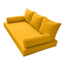 STYLE 3 - Mattress & Pillow Bolster Cushion for Outdoor Indoor Daybed Porch Swing Bed Crib Size | COVERS ONLY |