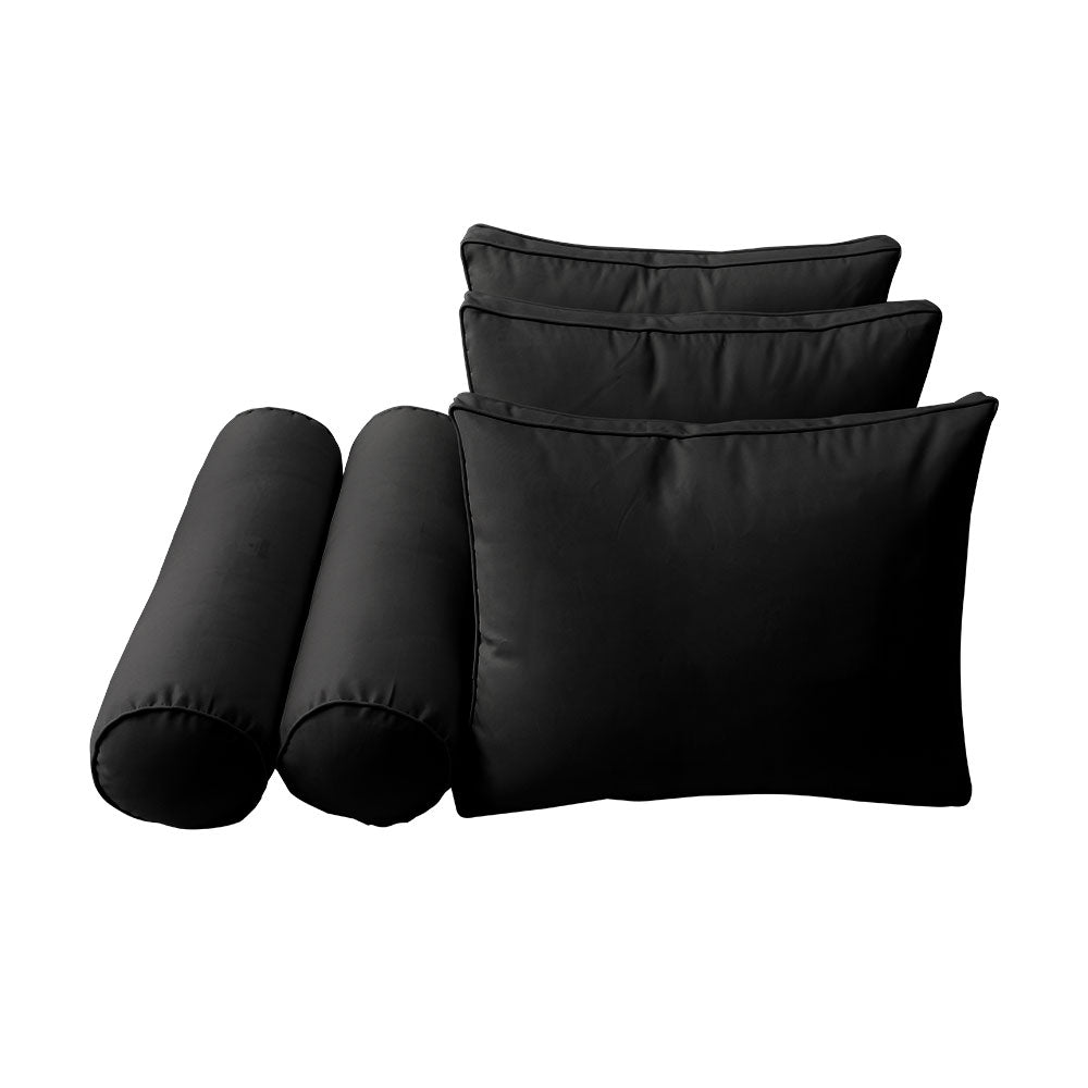 STYLE 3 - Mattress & Pillow Bolster Cushion Cover and Insert for Outdoor Indoor Daybed Porch Swing Bed Twin-XL Size
