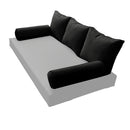 STYLE 3 Pillow & Bolster Cushion for Outdoor Indoor Daybed Porch Swing Bed Full Size | COVERS ONLY |