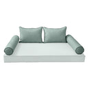 STYLE 4 Pillow & Bolster Cushion for Outdoor Indoor Daybed Porch Swing Bed Full Size | COVERS ONLY |