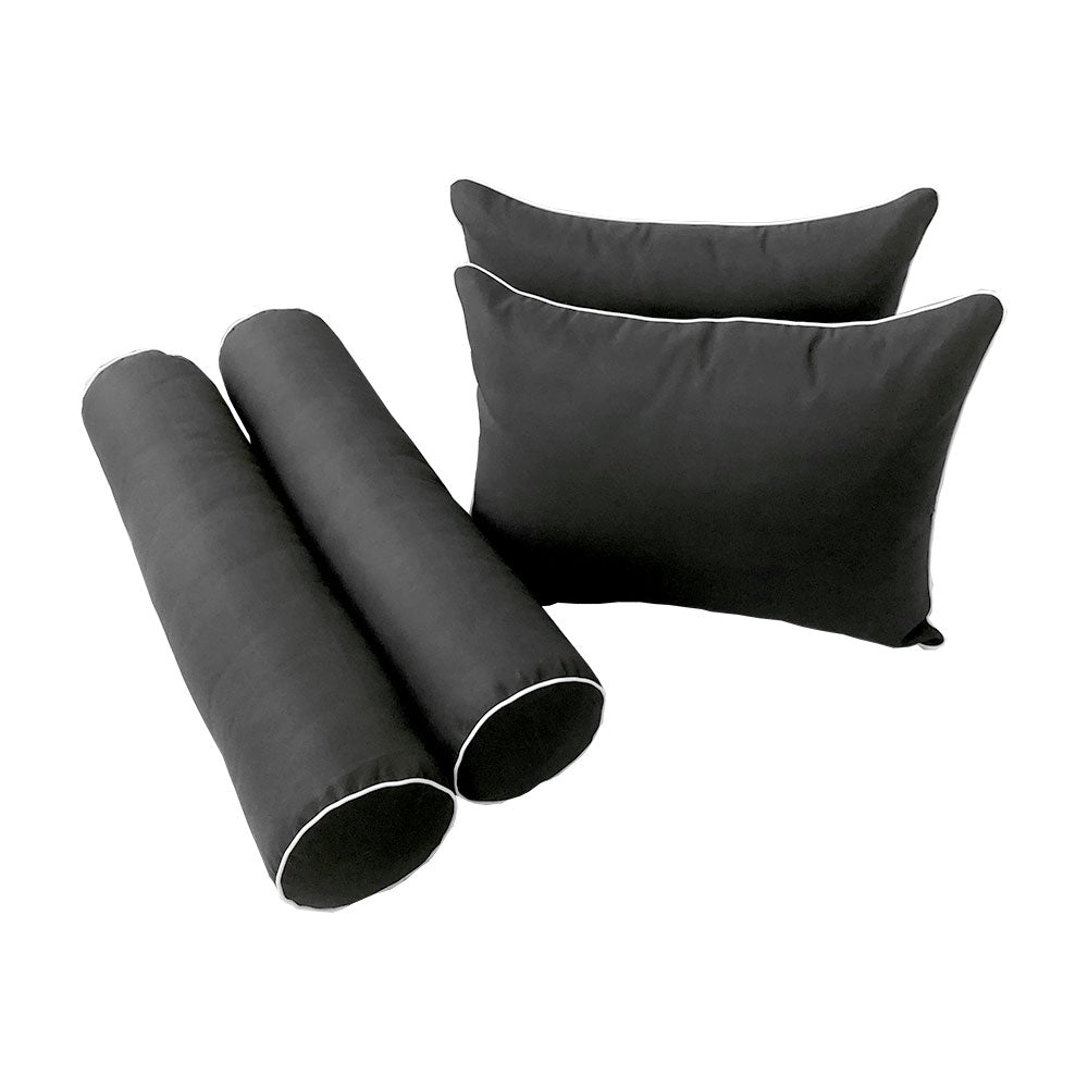 STYLE 4 - Mattress & Pillow Bolster Cushion Cover and Insert for Outdoor Indoor Daybed Porch Swing Bed Twin Size