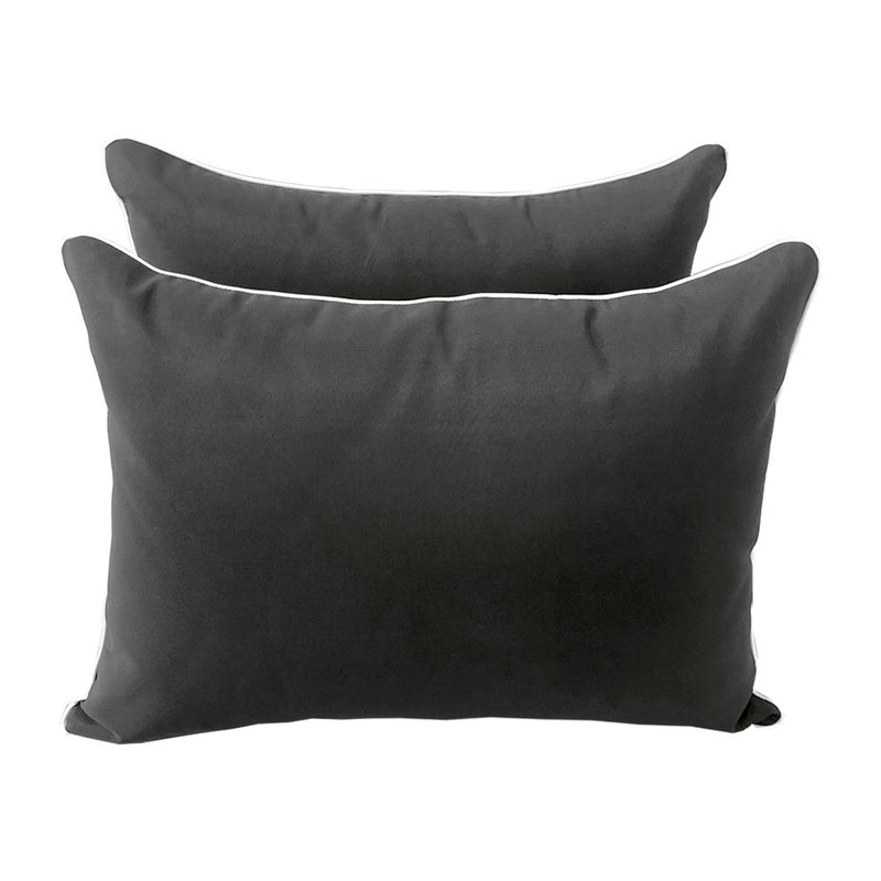 STYLE 4 - Outdoor Daybed Bolster Backrest Pillow Cushion Twin Size |COVERS ONLY|